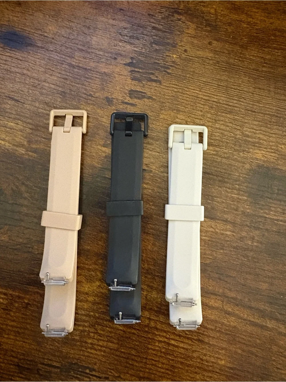 Silicone Replacement Watch Bands - Black, Beige, Cream